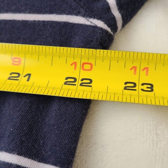 A New Day Navy Blue White Striped Long Sleeve Top Womens Size XL - Picture 5 of 6